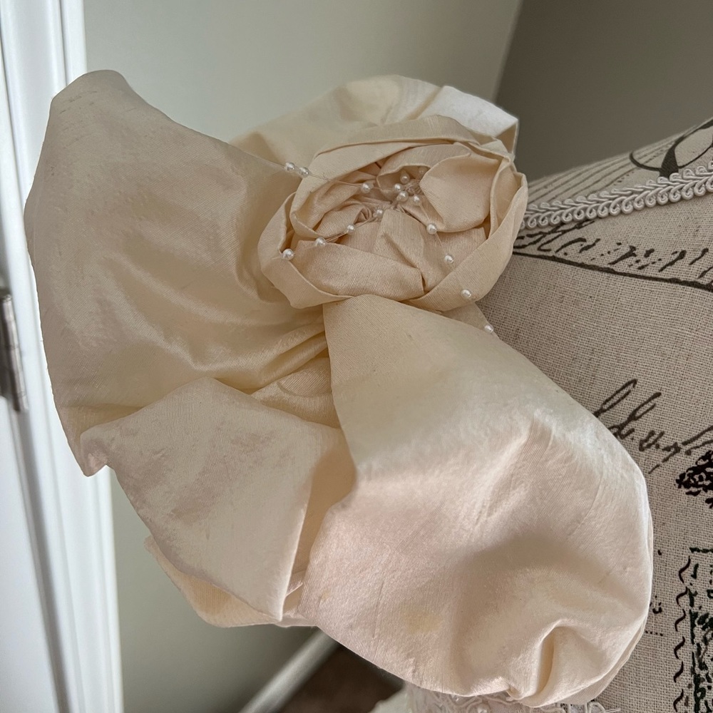 Stunning, sophisticated custom silk, pearls & sequins gown | Wedding, formal | 6 - Picture 4 of 16